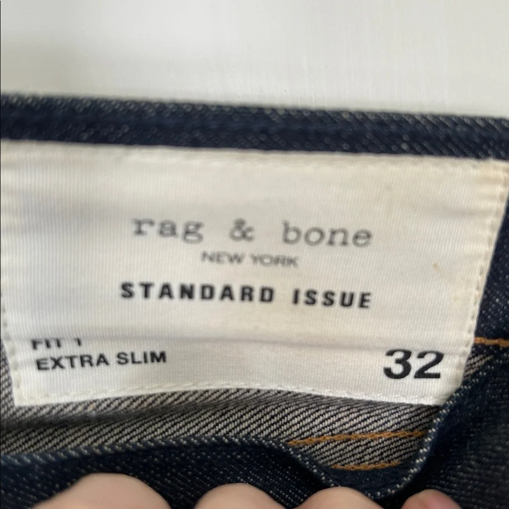 rag & bone Men's Deep Indigo Straight Jeans size 32 - Picture 2 of 5